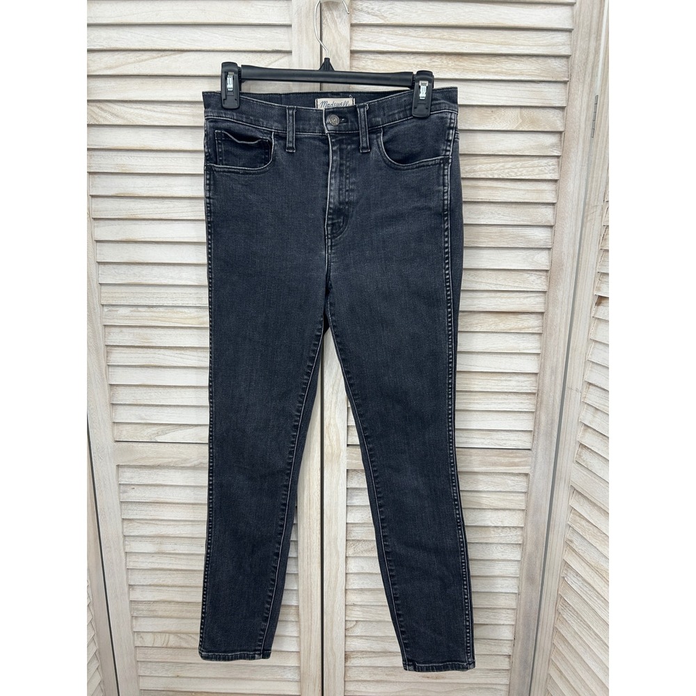 Madewell 10" High Riser Skinny Skinny Jeans Size 28 Faded Black Slim Denim